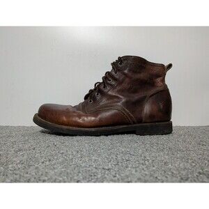 Frye Prison Combat Boots Mens Size 13D Leather Brown